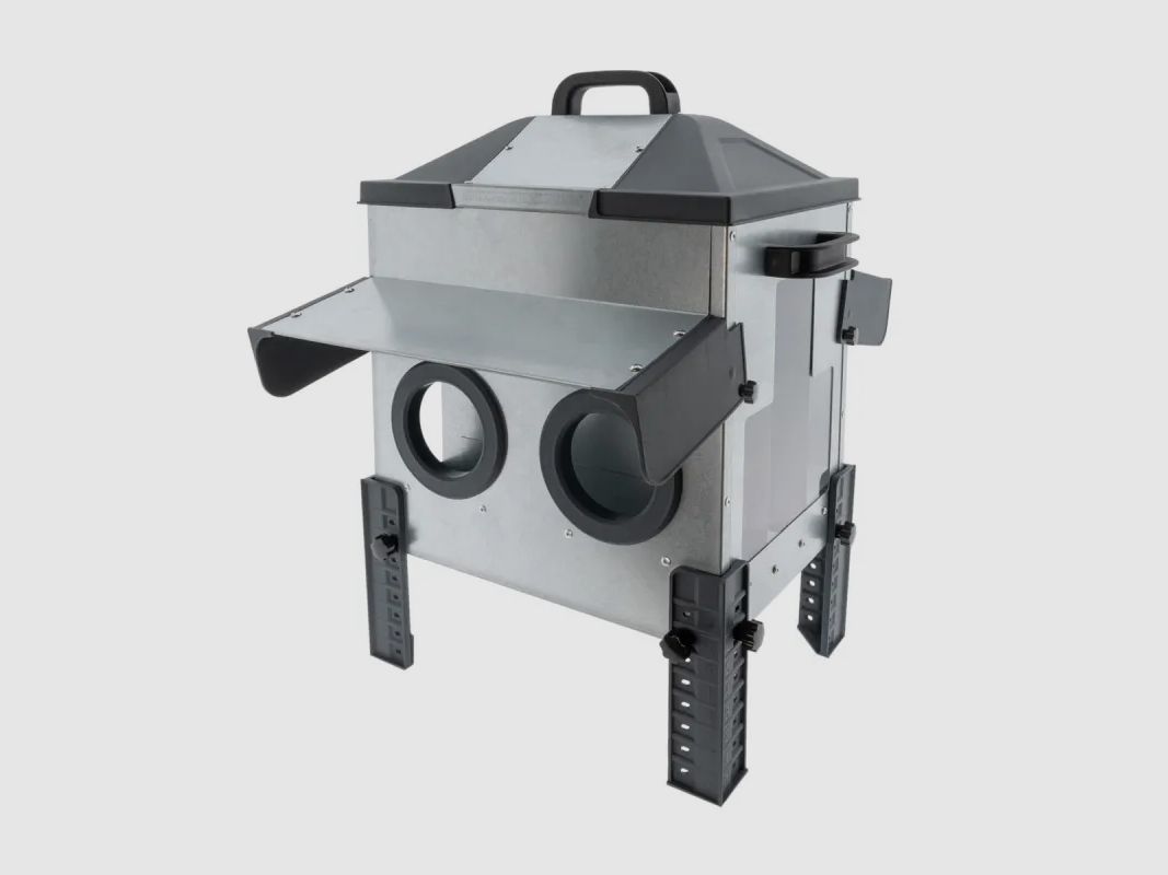 Futterstelle Robust® OLBA 16 kg verzinkter Stahl mit Regenschutzdeckel, Bild 2 von 16