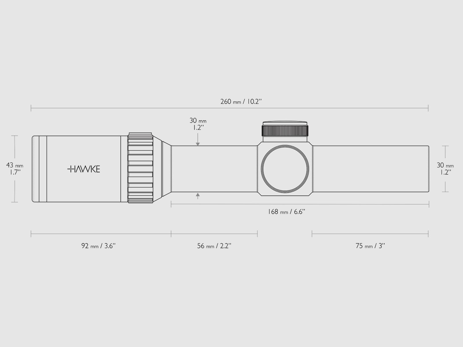 HAWKE 14273 Zielfernrohr VANTAGE 30 WA 1-4x24 Leuchtabsehen L4A Dot IR