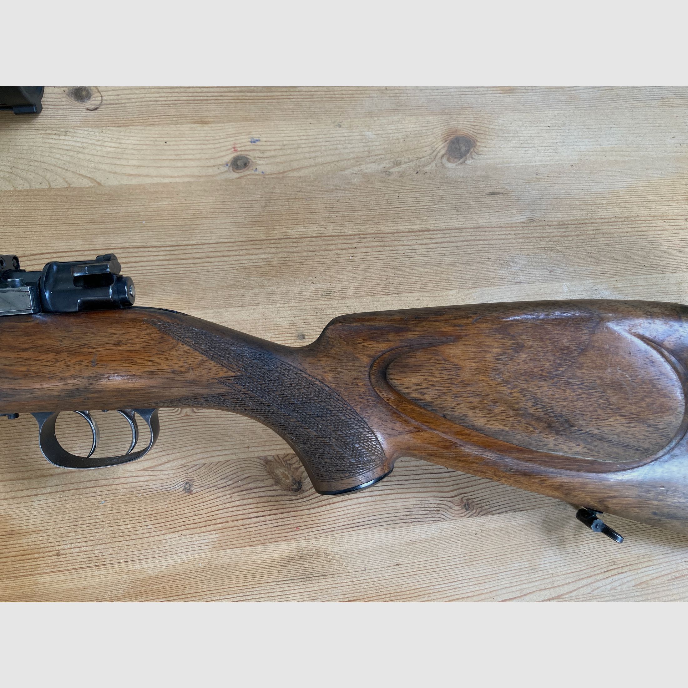 Repetierbüchse FN, Modell K98, Kaliber 7x64 mit neuem Meostar 3-12x56 R1r und neuer EAW-Schwenkmontage