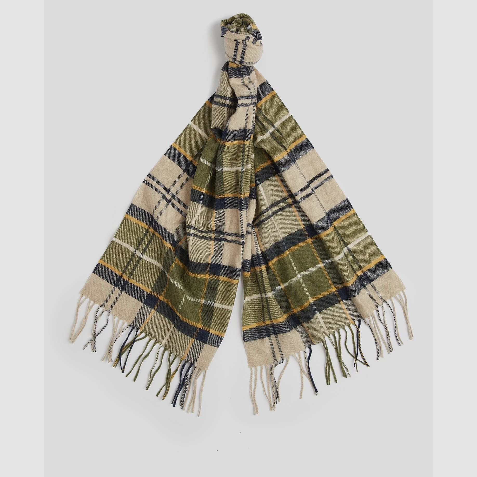 BARBOUR YAXLEY TARTAN SCARF tartan nebbia della foresta, immagine 1 di 2