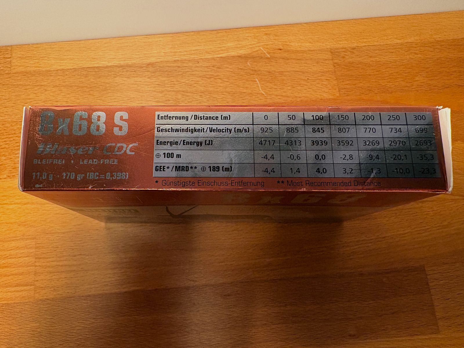 Blaser 8x68 S CDC 11,0g 170grs Bleifrei