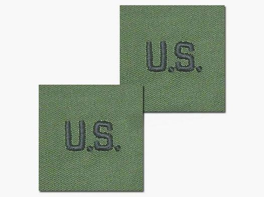 Unbekannt Abzeichen US Letters oliv Textil