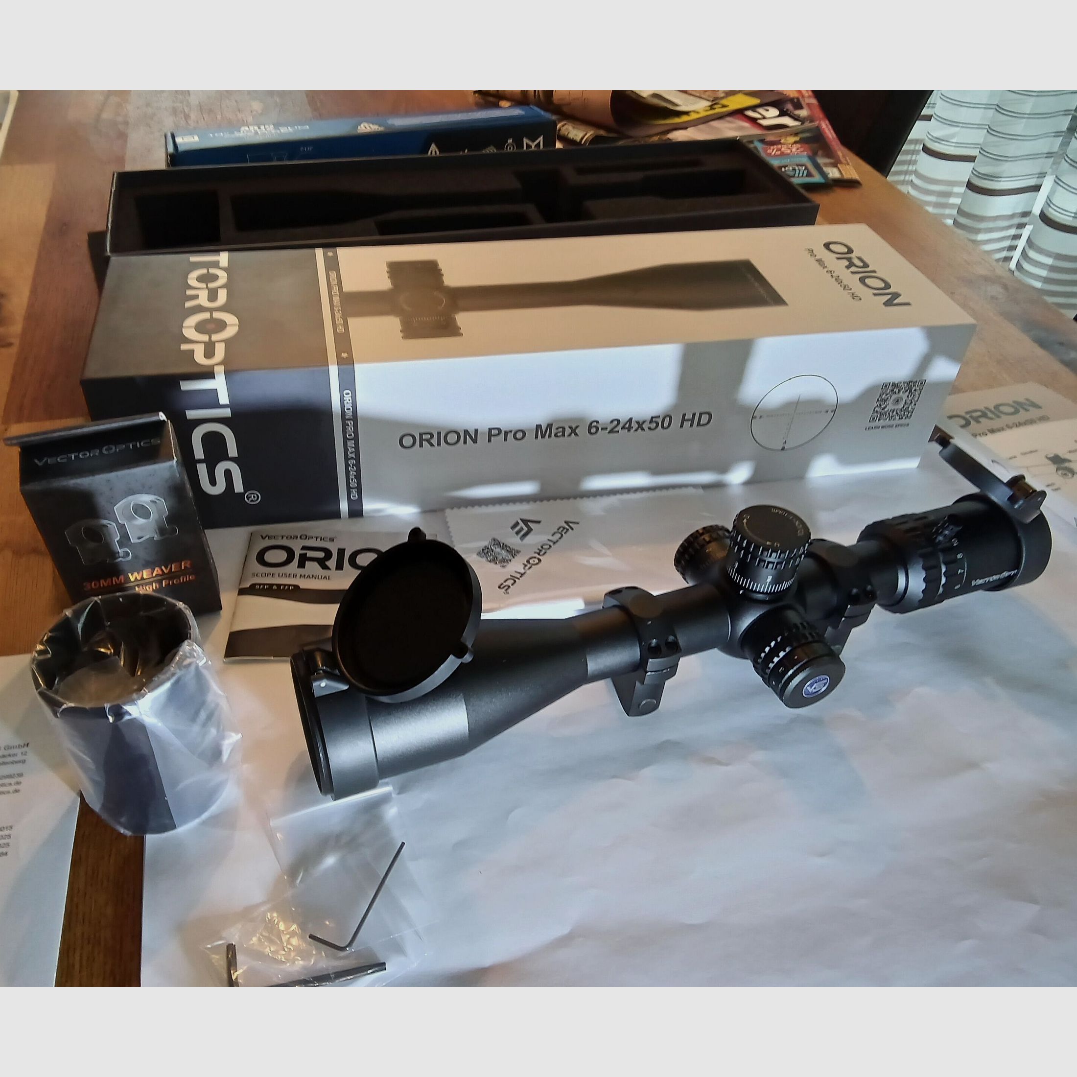 Vector Optics Orion Pro Max 6-24x50 HD riflescope, like new! Still 4.5 years warranty