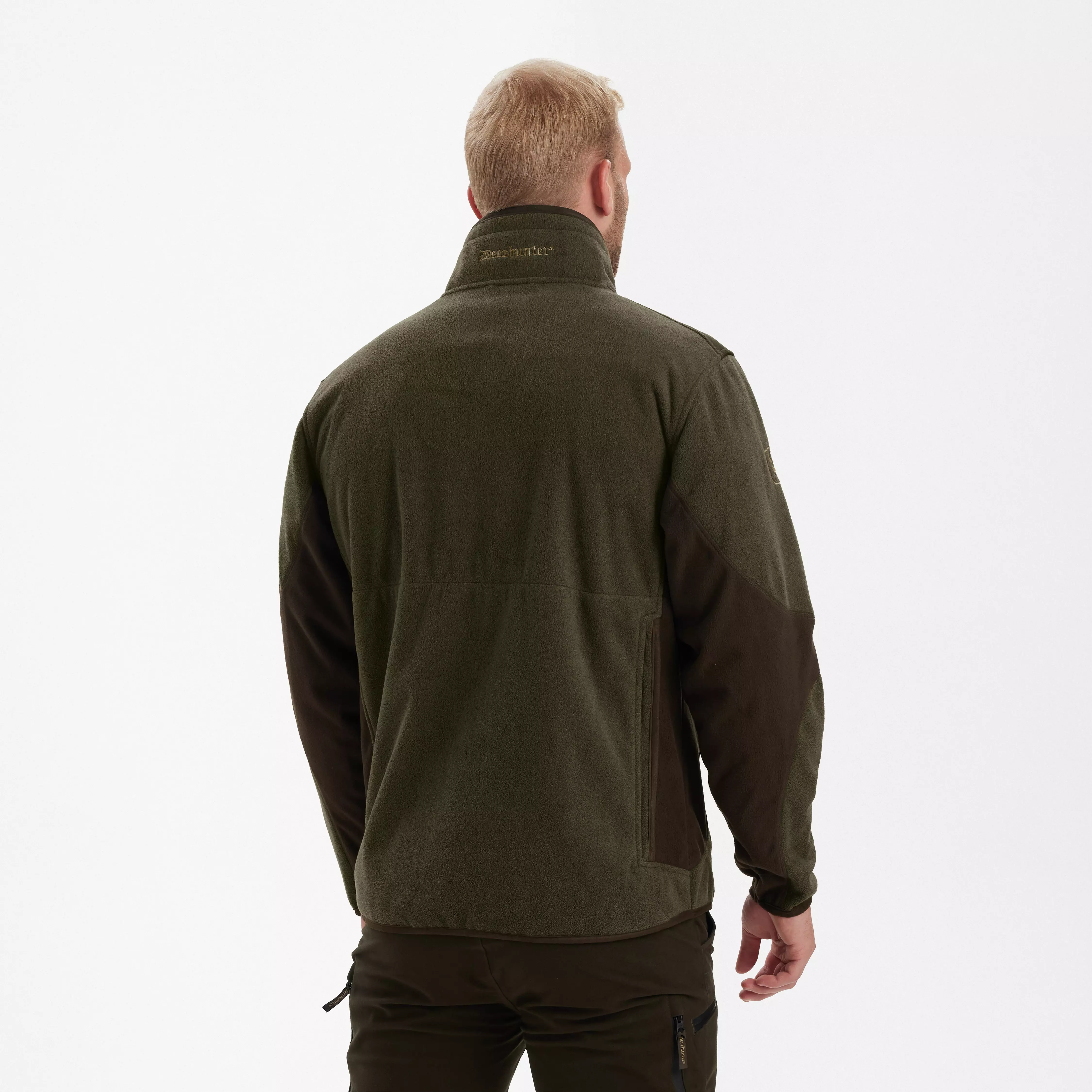 Gamekeeper Bonded Fleece Jacket - Graphite Green Melange, image 2 of 5