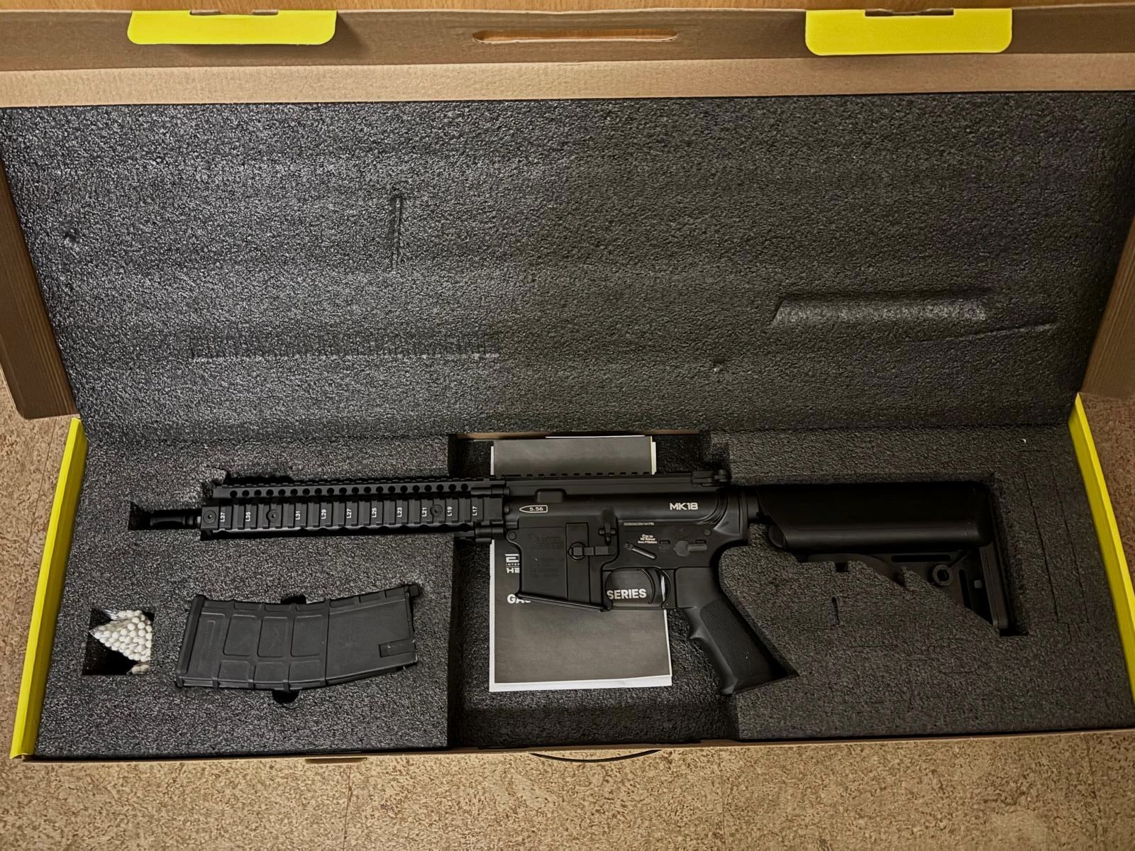 Golden Eagle Daniel Defense MK18 GBB. Black