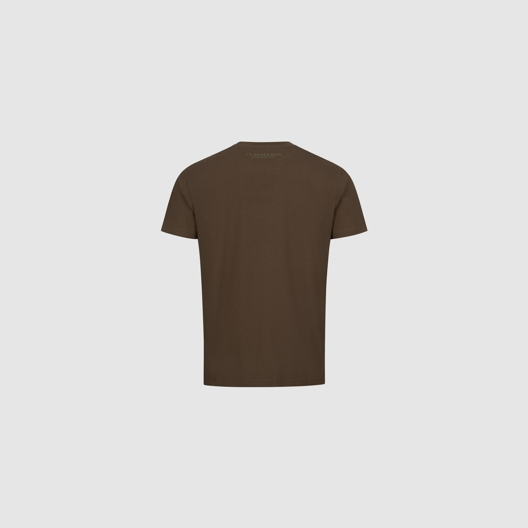 Sauer&Sohn Sauer T-shirt 23 chocolat T-shirts pour homme, image 2 sur 4