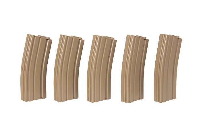 Set of 5 mid-cap magazines for 140 rounds for M4/M16 replicas – tan, image 11 of 16