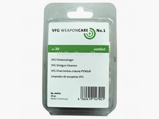 VFG Laufreiniger für Flinten "comfort" .20 . Die Laufreiniger bestehen aus reinem Merino-Wollfilz