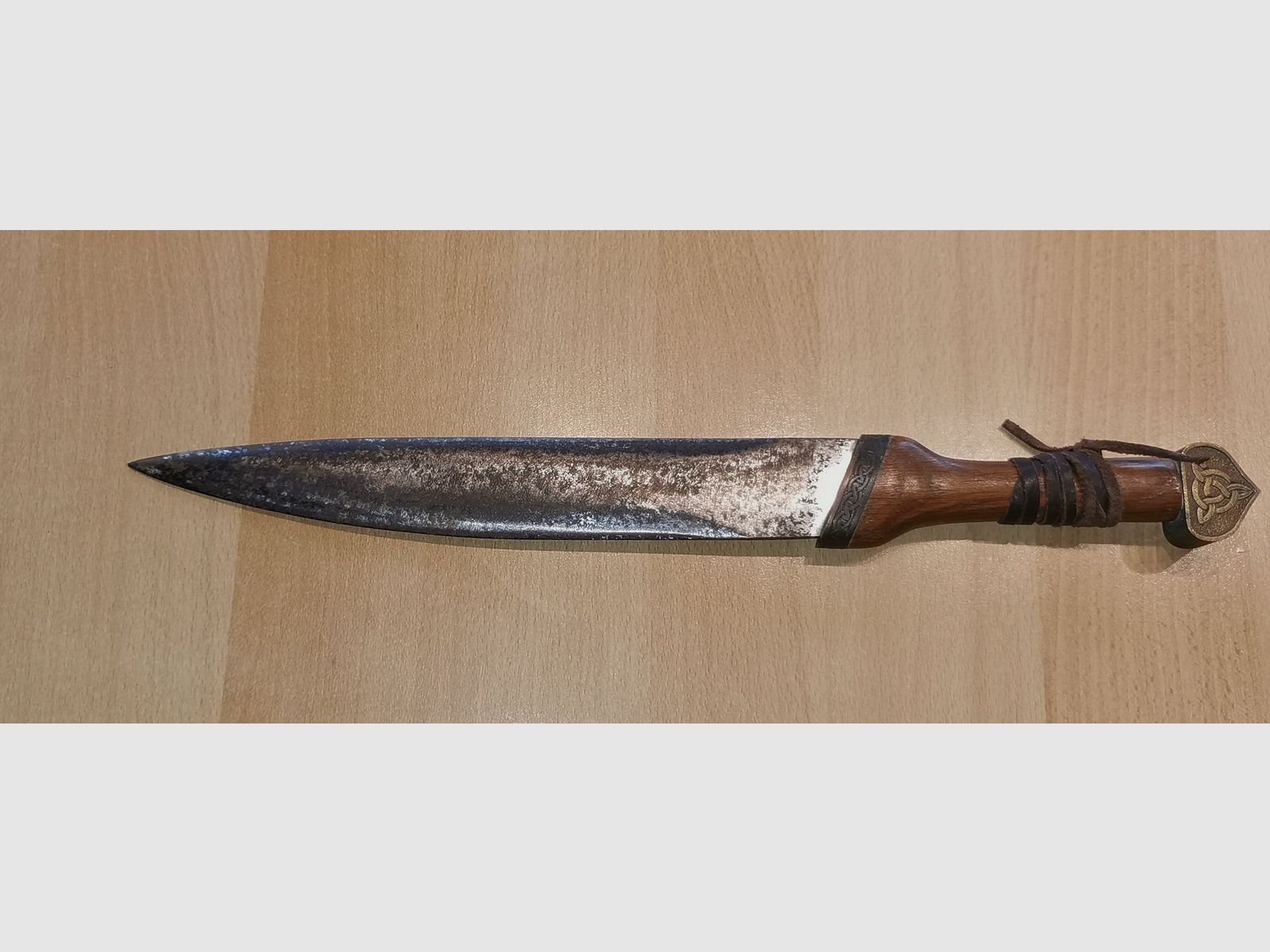 (ENVÍO A ALEMANIA INCLUIDO EN EL PRECIO) Sachsen Skramasax/Sächsisches Sax cuchillo con funda, imagen 5 de 5