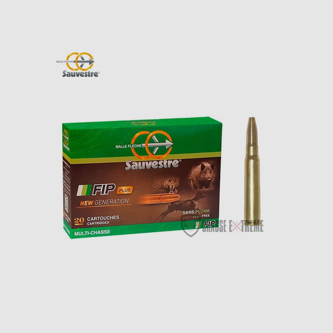 20 Patronen SAUVESTRE FIP Plus 207gr Kal. 8x57 JRS