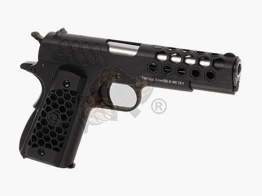 M1911 Hex Cut Full Metal, GBB Black -F-