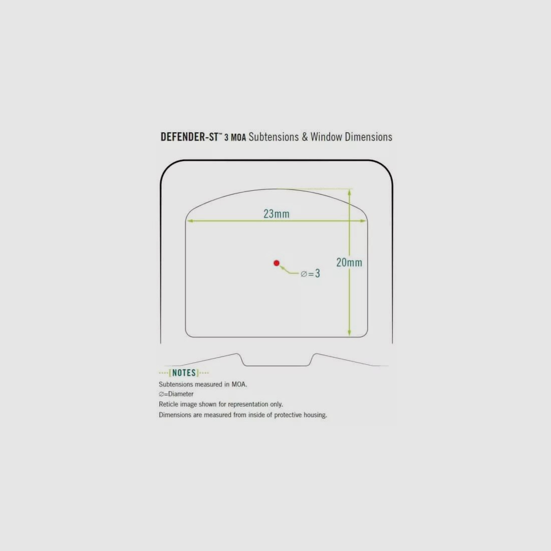 Vortex Defender ST Red Dot 3 MOA