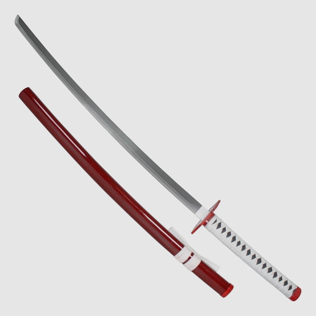 Demon Slayer Katana Samurai Schwert weiß rot