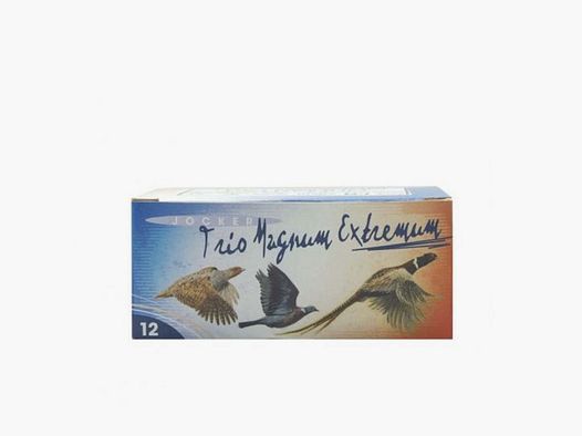 Box mit 10 Patronen Jocker Trio Magnum Extremum 50 BJ - Kal. 12/76/25