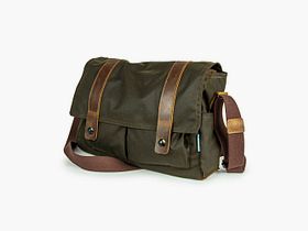 STEINKAUZ-Waxed Cotton Bolsa "Fischland", oliva