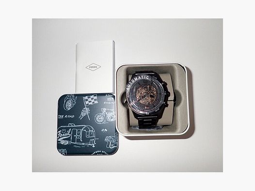 Fossil Uhr Brox, Automatikwerk, Edelstahl, Herren, BQ2668, neu!