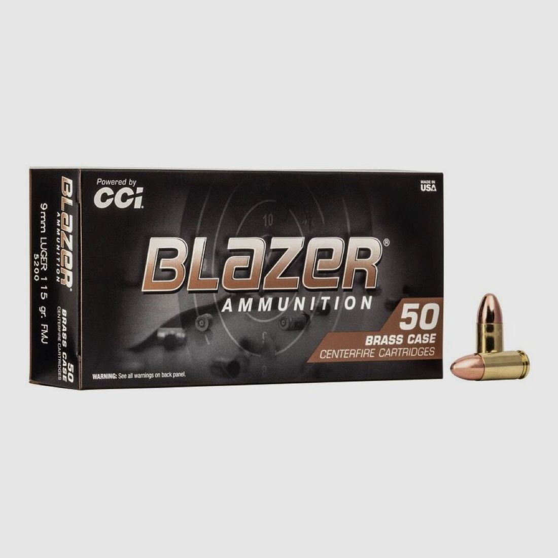 CCI Blazer Brass FMJ 115grs. 50St 9mmLuger