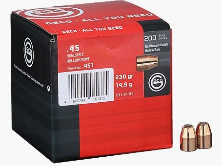 .451 / .45 ACP, 230 Grains, Hohlspitz