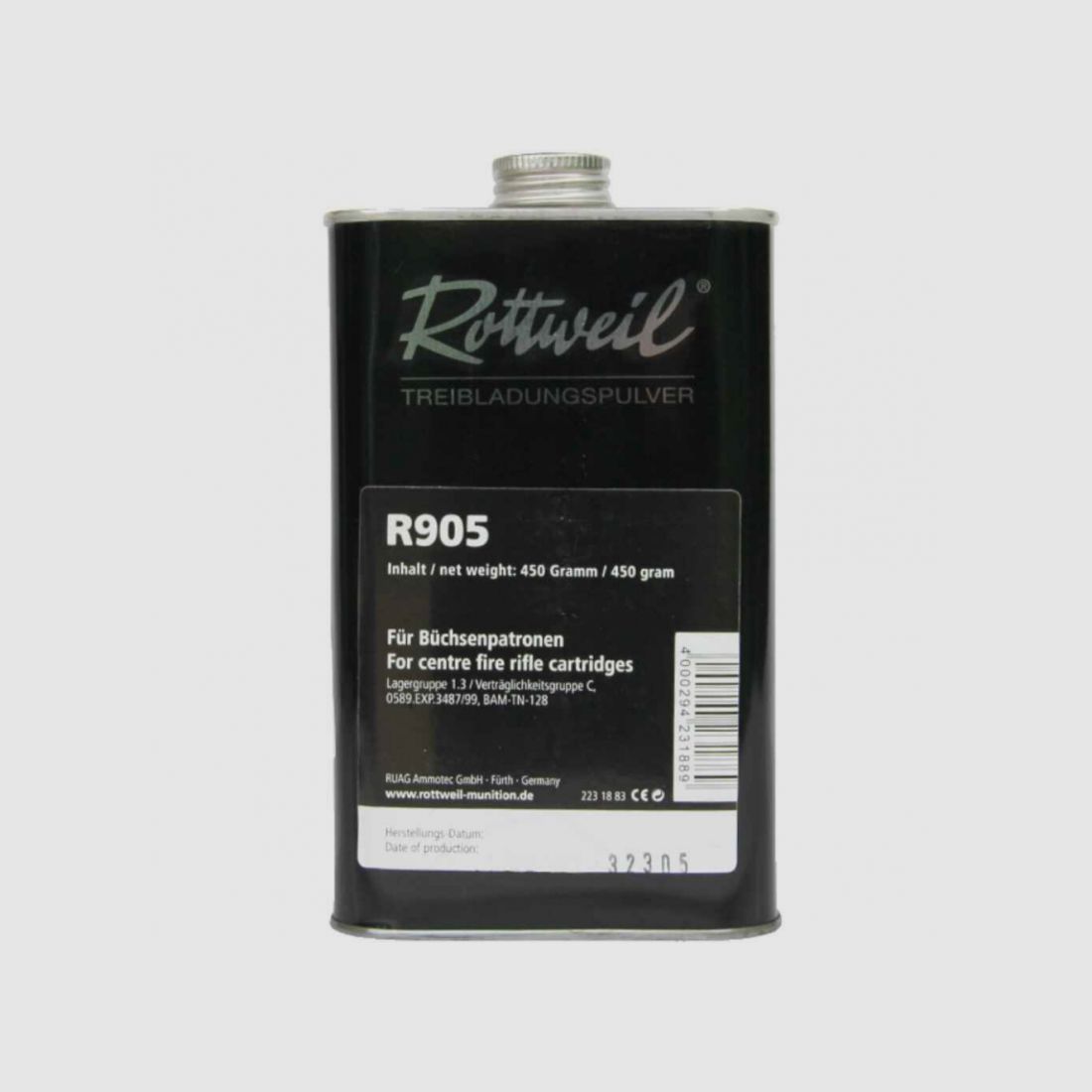 ROTTWEIL R 905 NC POLVERE DA CARICAMENTO 0,5 KG