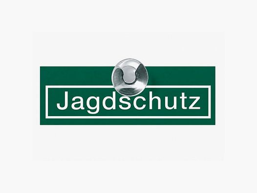Hinweis-Schild mit Saugnäpfen "Jagdschutz"