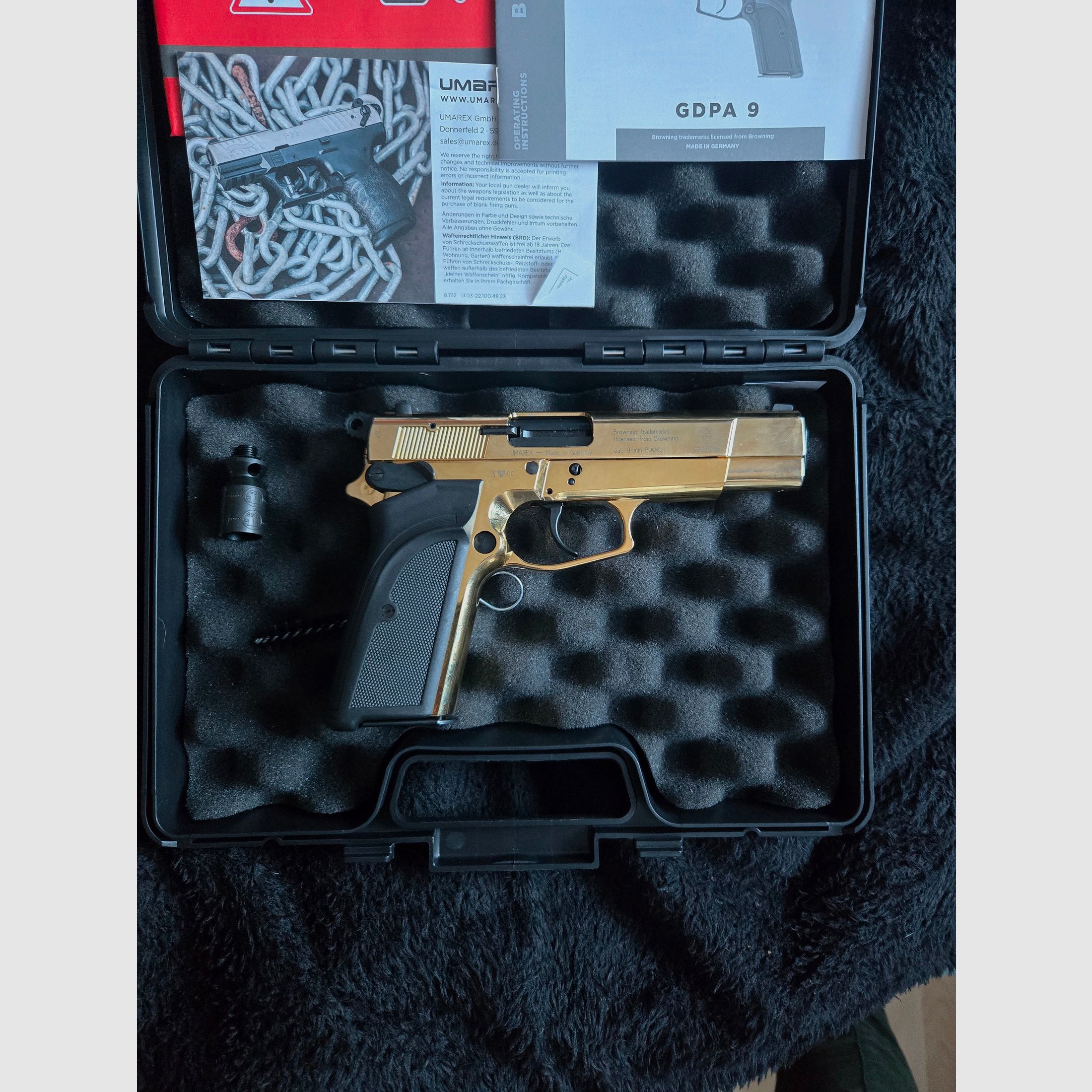 Browning GPDA9 Schreckschuss Pistole 9mm P.A.K. Gold