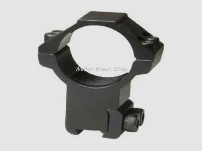 Bauer Ringmontage für 11mm Prismenschiene, Schwarz matt, 30mm, Hoch