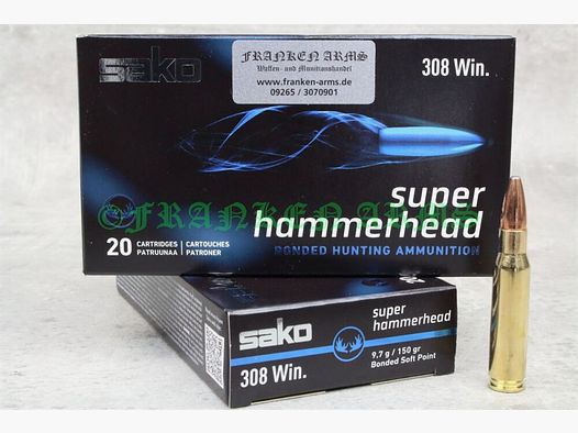 Sako Super Hammerhead .308 Win. 150gr. 9,7g 20 Stück Staffelpreise
