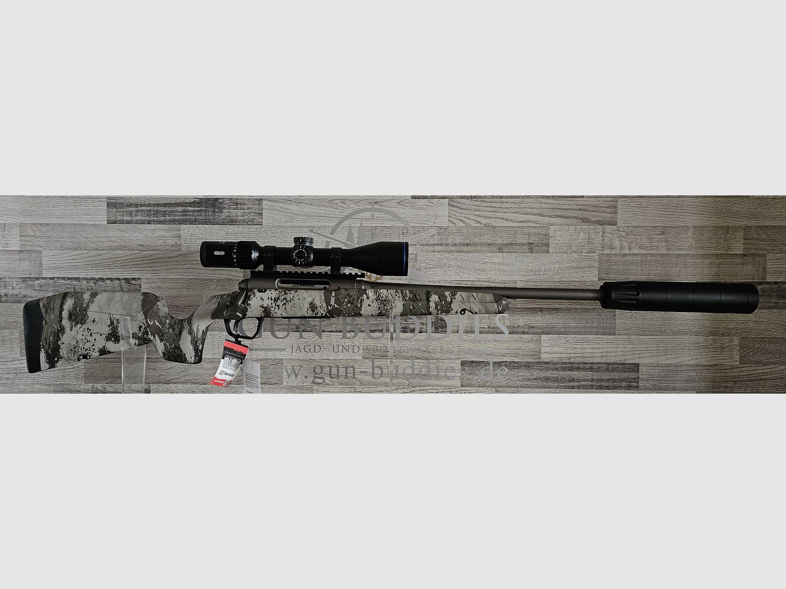 Savage AXIS II PRO Woodland .22-250 Rem. - Zestaw kompletny - Nowy towar z fachowego handlu