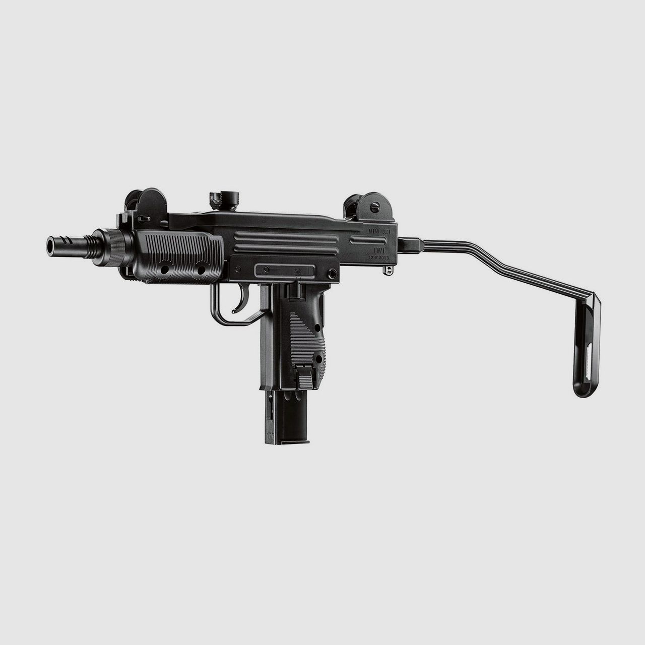 CO2 Maschinenpistole Umarex IWI Mini UZI SchalldĂ¤mpferatrappe Kaliber 4,5 mm BB (P18)