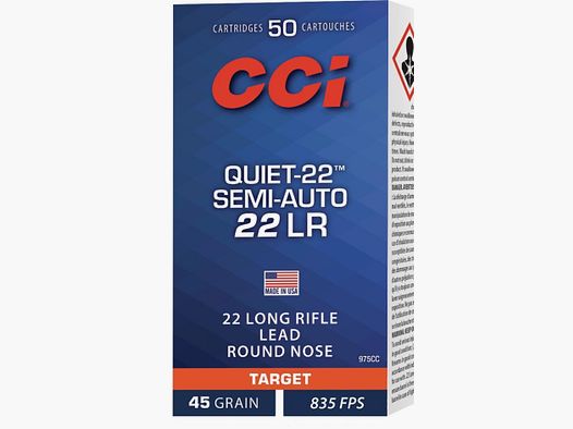 CCI 2004578 .22 lfb. Stille Semi Auto LRN 2,9g 45grs.