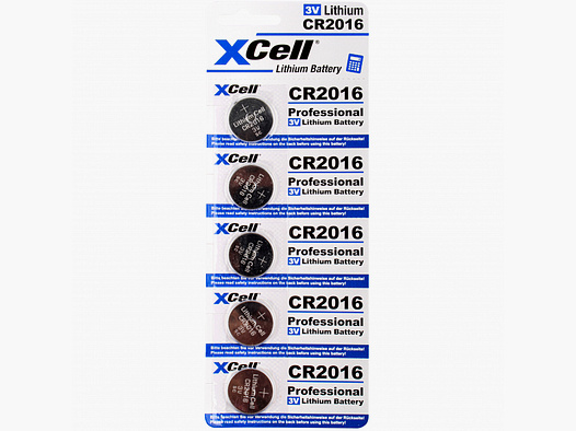 XCell       XCell   Lithium Knopfzeilen Batterien 3 V (CR2016)