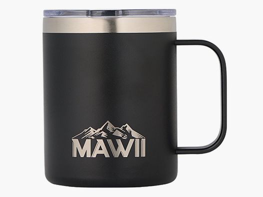 Stainless Steel Mug with Handle, 350 ml, Black