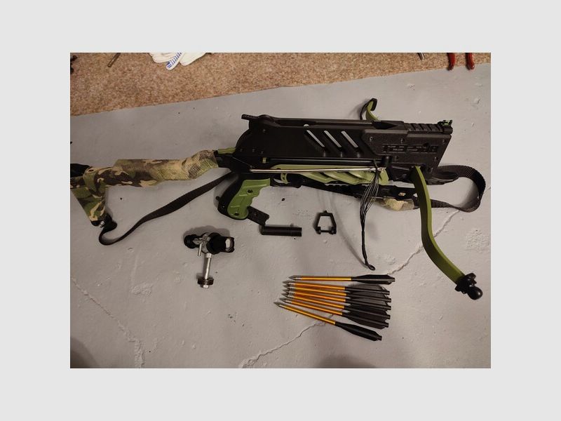 Man kung Alligator Magazin Armbrust Pistolenarmbrust grün 80lbs ikl. Zubehör
