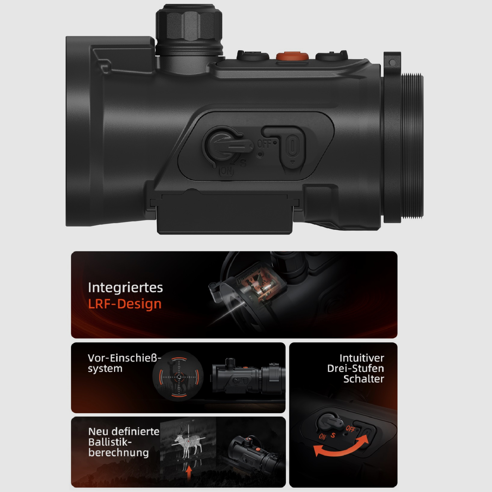 ThermTec Hunt 650L Pro thermal imaging attachment with LRF
