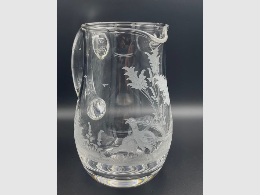 Karaf – Echt Kristal – Fazantgravure 0,5l, afbeelding 1 van 2