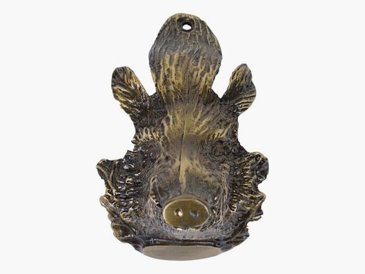 Testa di cinghiale in bronzo per zanne grandi