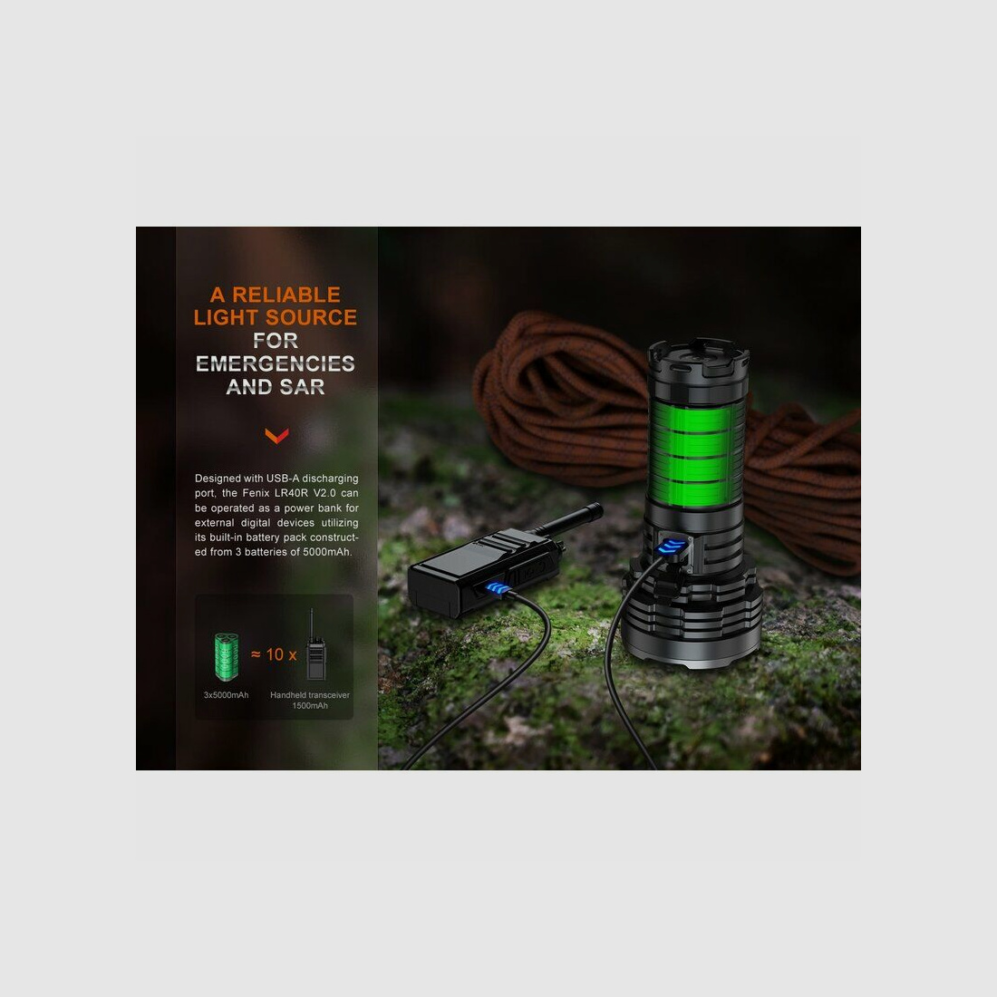 Fenix LR40R V2.0 LED Taschenlampe