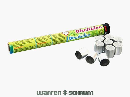 Zink Signalsterne - Orchidee 15mm 10er Rolle mit Silberschweif und bunte Farbperlen