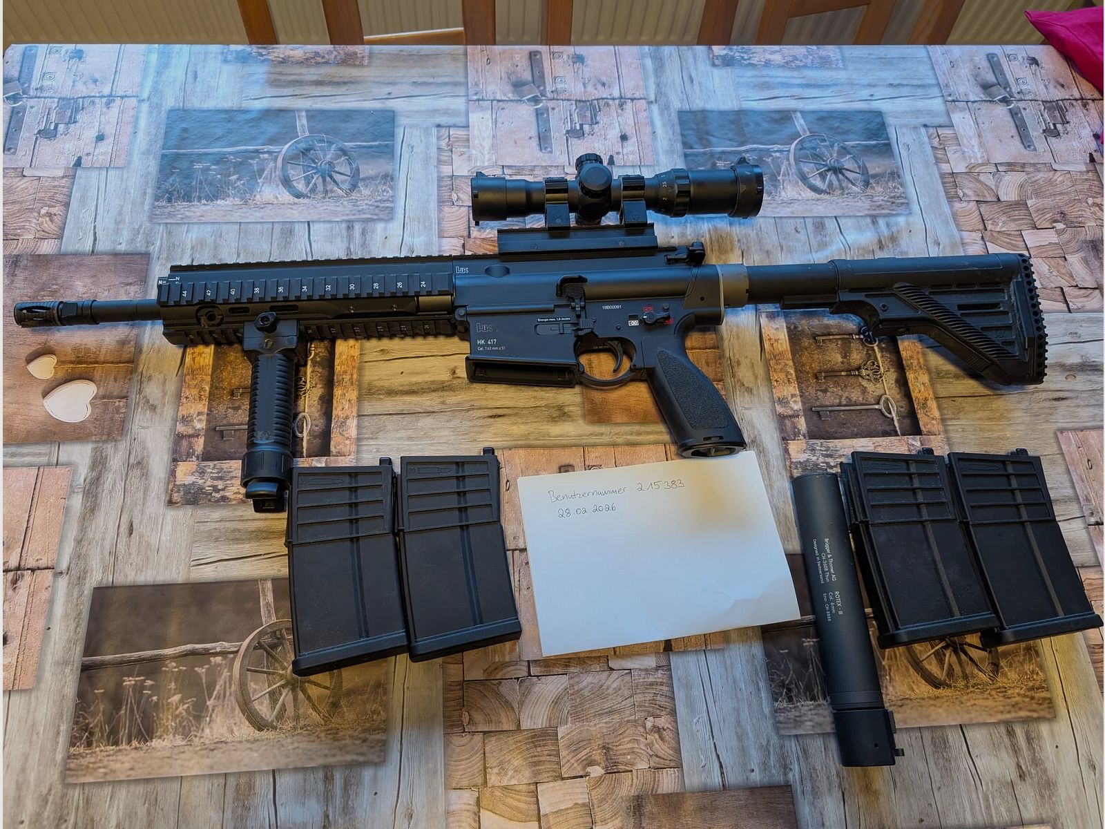 KWA Heckler & Koch HK417 A2 Vollmetall GBB 6mm BB schwarz