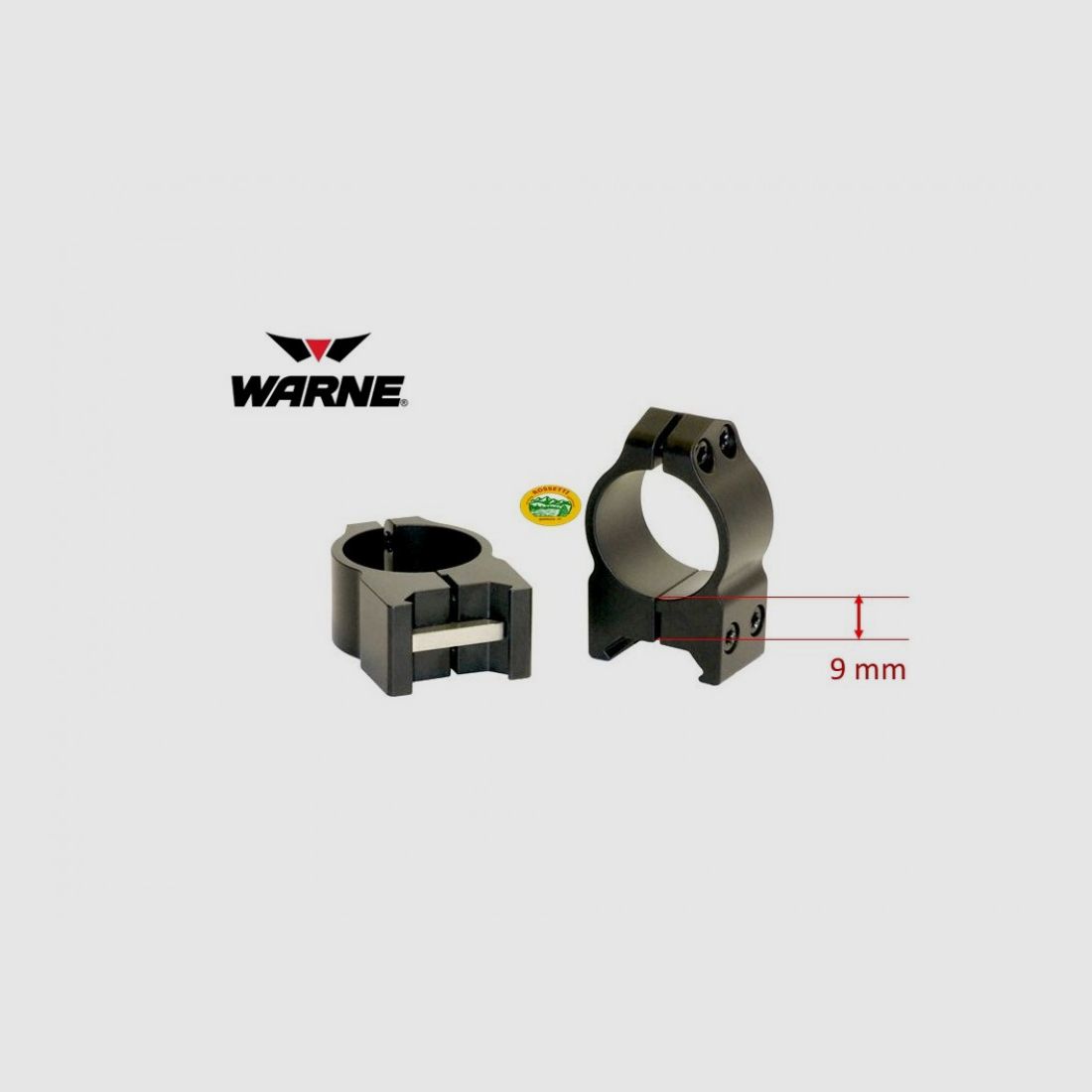 WARNE MAXIMA Ringe Weaver - Picatinny 1'' mittel Stahl - 201M