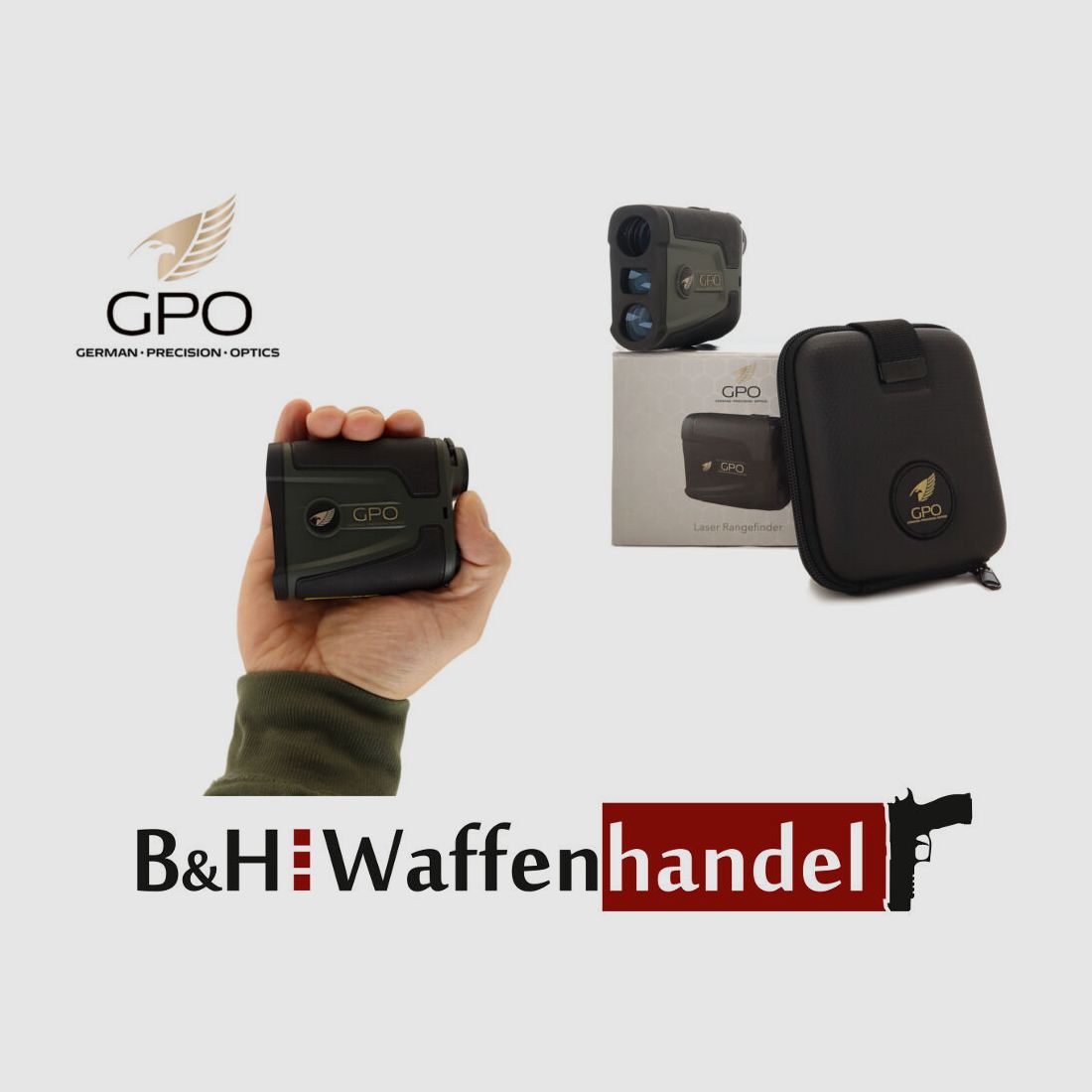 G P O	 Laser Entfernungsmesser / Rangefinder / Rangetracker 1800 grün