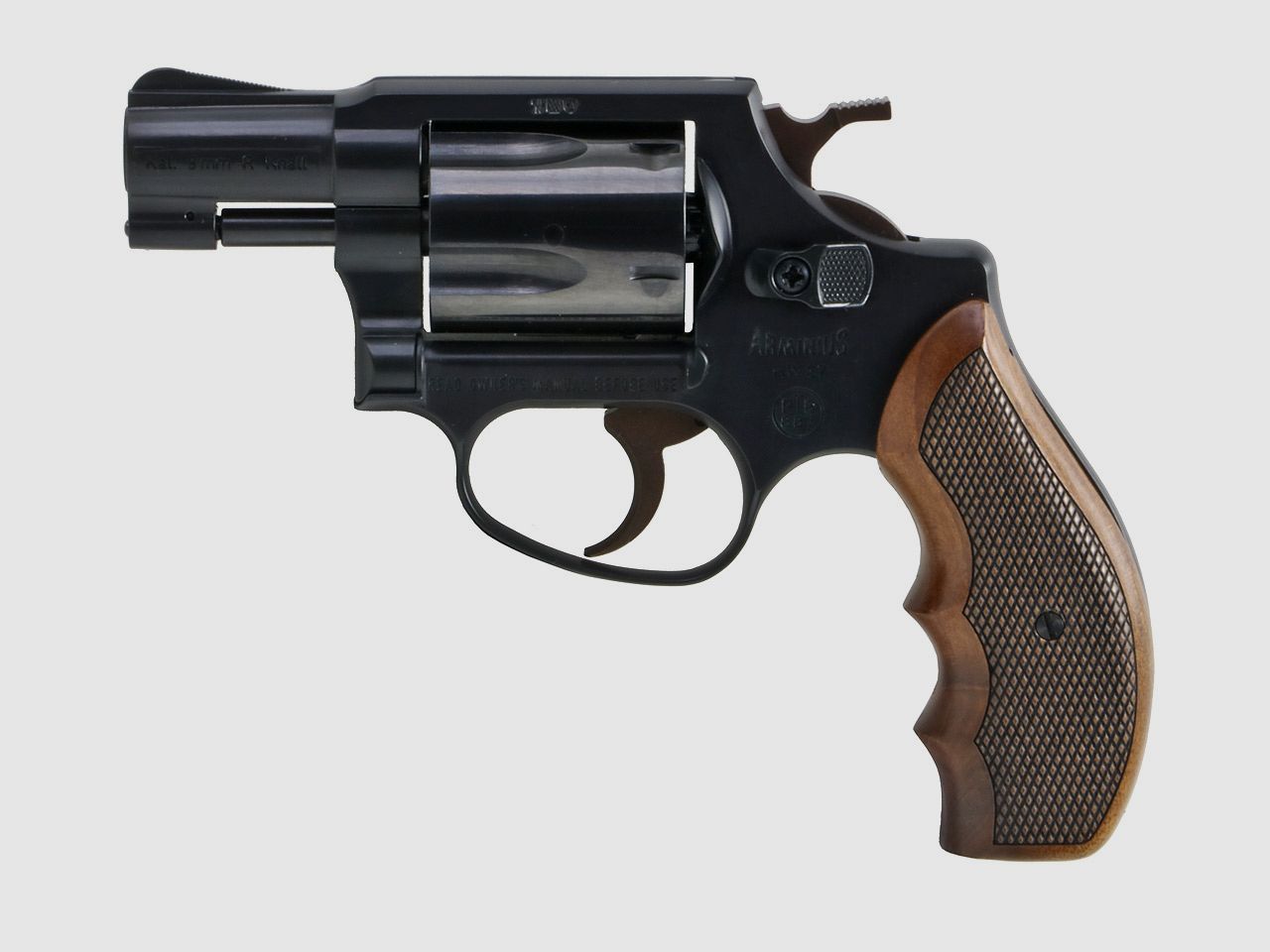 Combat Holzgriffschalen fĂĽr Schreckschuss-, Gas-, Signalrevolver Weihrauch HW 37 und 88 Fischhaut