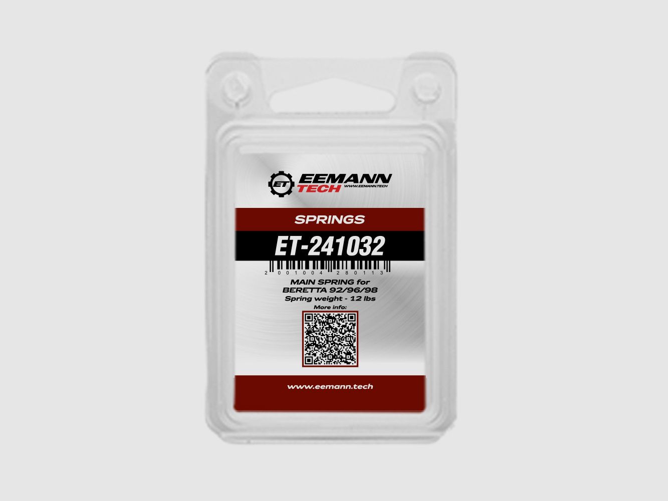 Main spring Eemann Tech for Beretta 92/96/98, spring weight: 16 lbs, image 2 of 3