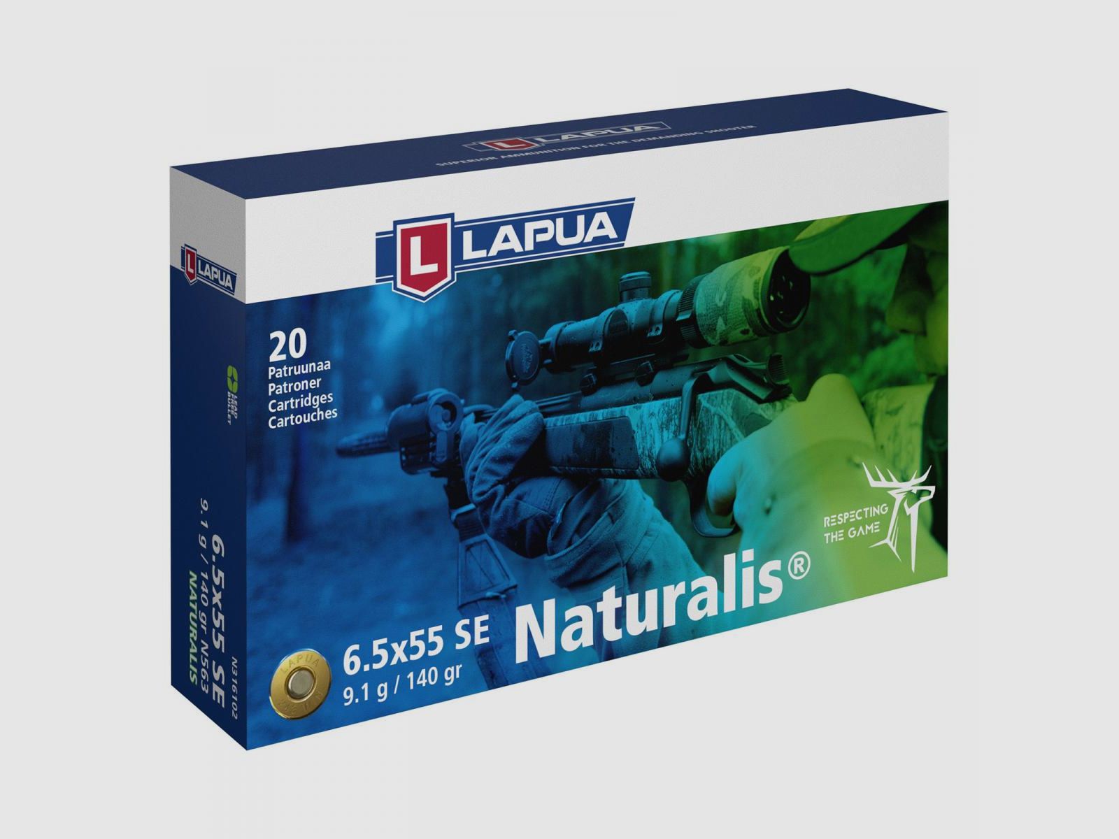 Lapua 6,5x55 SE 140GR Naturalis 20 Patronen
