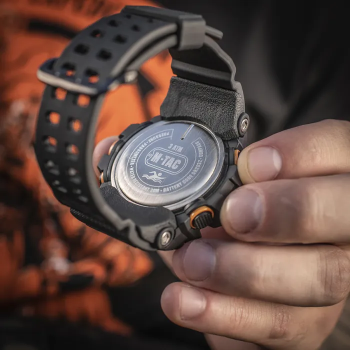 M-Tac® Taktische Uhr Adventure Schwarz/Orange, Bild 6 von 7