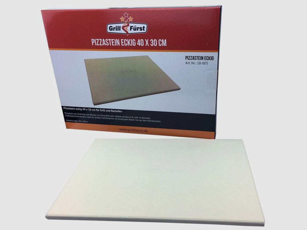 Grillfürst Pizzastein rechteckig 41 x 31 cm