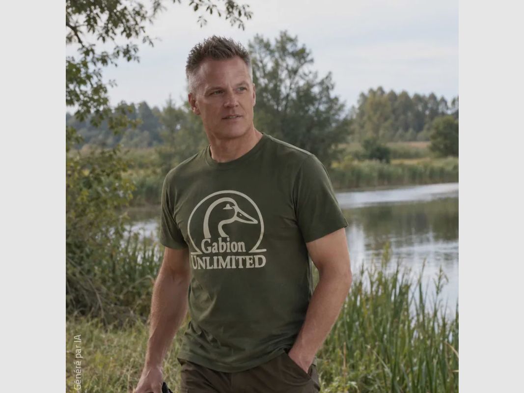 T-shirt Gabion Unlimited kaki unisexe, image 6 sur 7