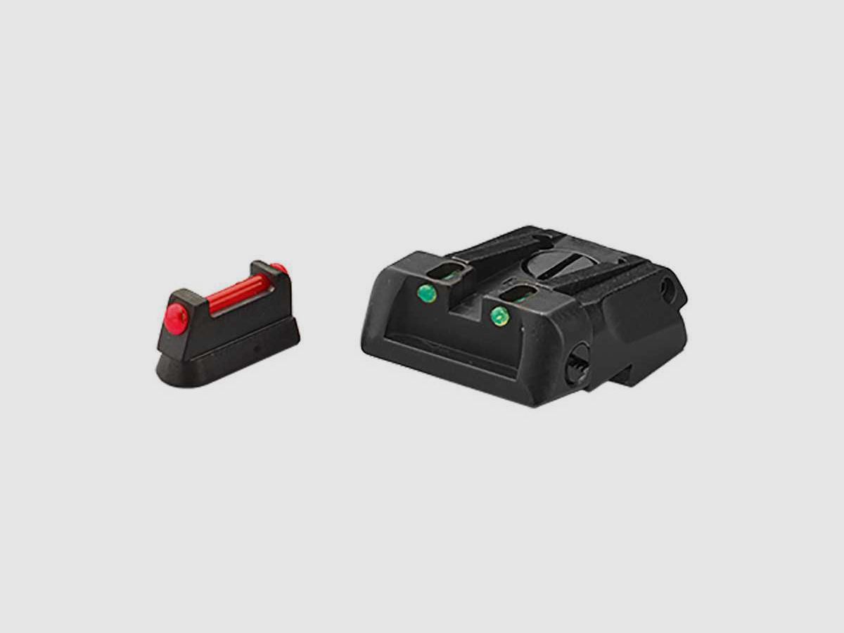 Adjustable rear sight and front sight