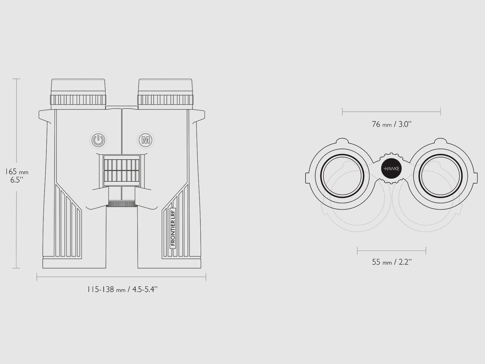 HAWKE 38610 Frontier LRF Prismáticos 8X42 verde