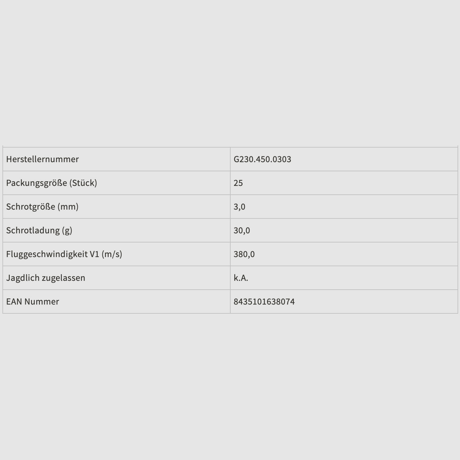 GB 12/70 ECO Acero 3,0mm 30g Munición de perdigones Sin plomo 25 unidades.